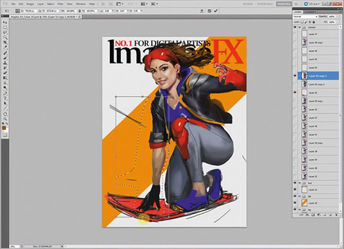 PS教程:Photoshop创建喷射滑板女孩插画 PS教程:Photoshop创建喷射滑板女孩插画