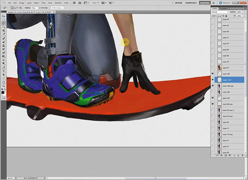 PS教程:Photoshop创建喷射滑板女孩插画 PS教程:Photoshop创建喷射滑板女孩插画