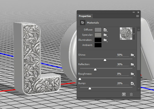 PS教程:Photoshop创建3D银纹文字特效 PS教程:Photoshop创建3D银纹文字特效